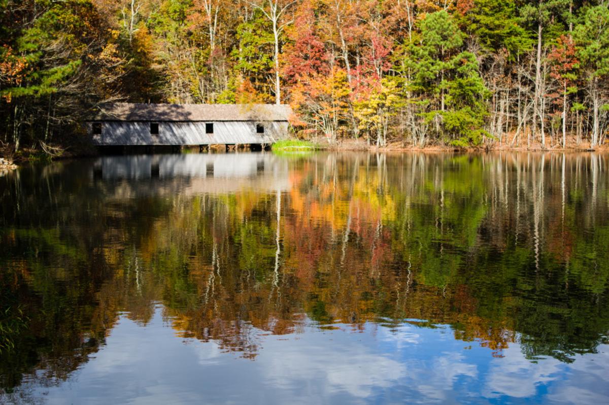 The picturesque Green Mountain covered bridge: A gateway to diverse outdoor activities.