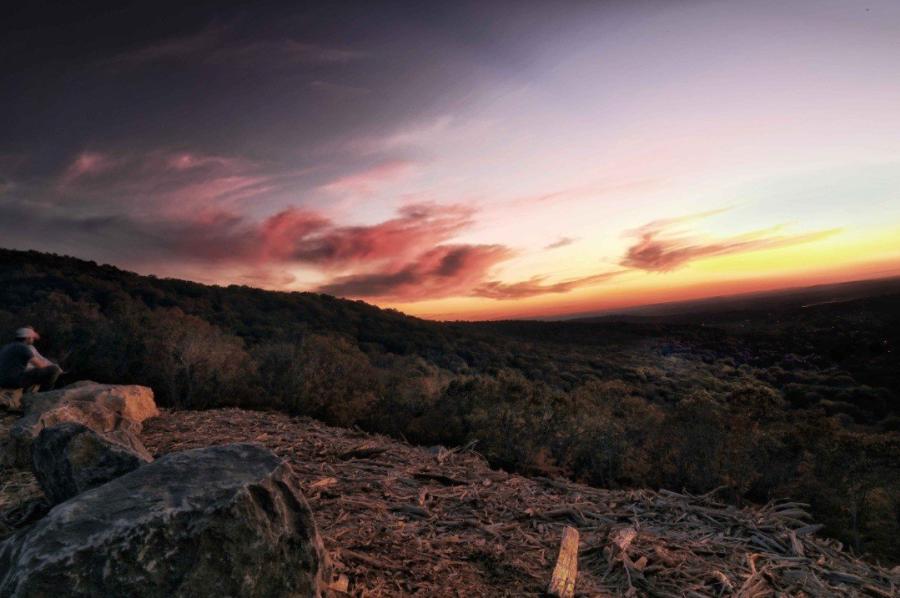 Sunset views at Blevins Gap Nature Preserve, showcasing autumn's fleeting beauty.